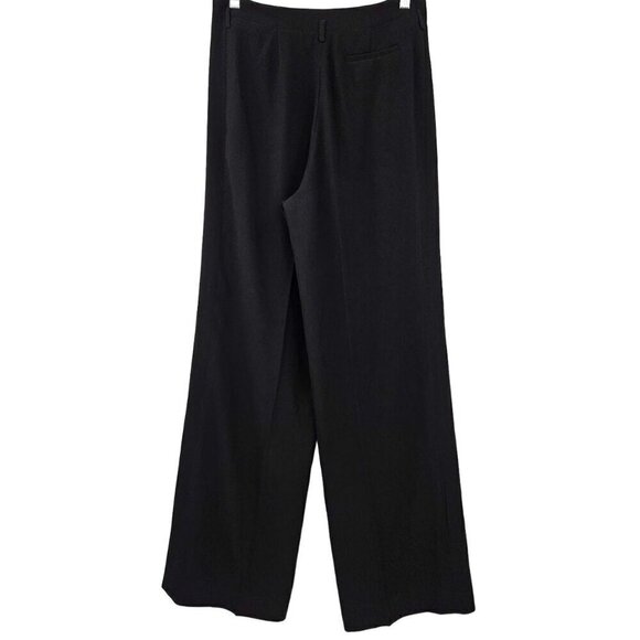 Anne Fontaine Argan Pants Black Maxi Trousers Fluid Crepe Women’s Size 42 US 10 - Picture 2 of 12